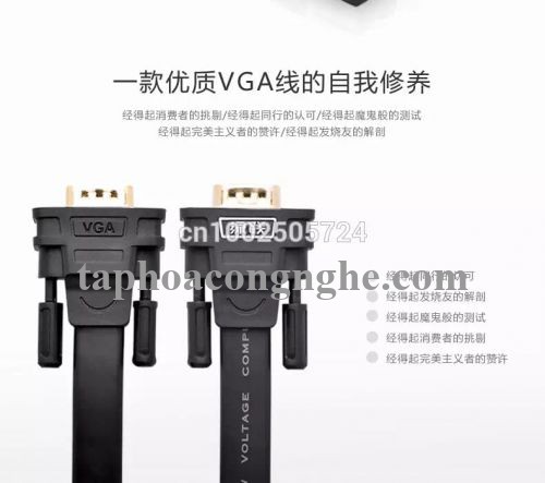 Ugreen 11670 10M màu Đen Cáp tín hiệu 2 đầu VGA cáp dẹt VG105 30011670
